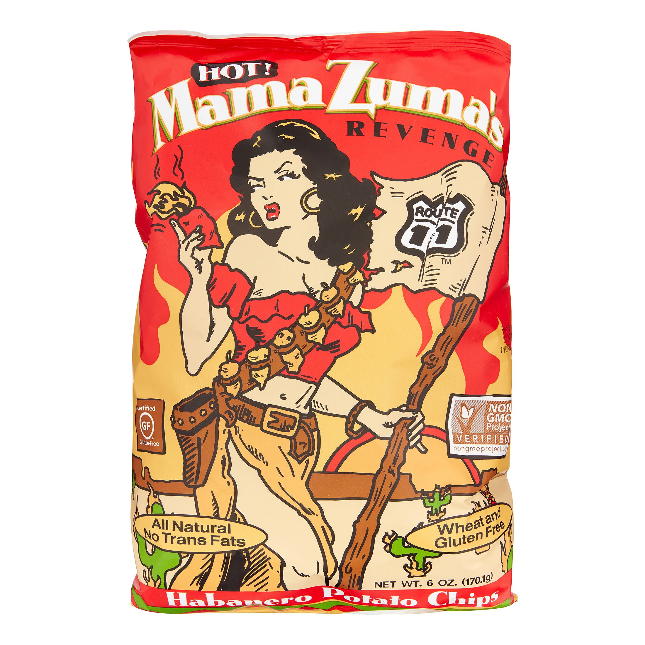 Route 11 Mama Zuma's Habanero Potato Chips, 6 Oz