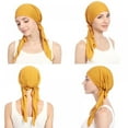 thumbnail image 2 of Chemo Hat Woman's Stretchy Beanie Bandana Turban Cap Skull Cap Head Wrap Headscarf for Cancer,Alopecia Hair Loss, 2 of 5