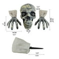 thumbnail image 4 of Juego de estacas para césped Billuyoard 6 piezas Decoración de Halloween cabeza de esqueleto cabeza de zombi brazo, 4 of 6