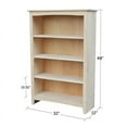 thumbnail image 2 of International Concepts Home Accents Unfinished 48" Shaker Wood Bookcase, 2 of 2