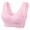 Pink, variant on Women's Front Side Buckle Seamless Yoga Bra with Lace Edge for Comfortable Movement and Sleep Support Large Size Adjustable Design