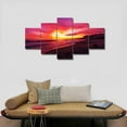 thumbnail image 3 of TISHIRON 5PCS Framed Canvas Wall Art Set,60"x32" Beach of Beautiful Sunset Canvas Art Decor, 3 of 7