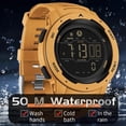 thumbnail image 3 of Men's Digital Watch Waterproof Pedometer Watches Sport Watch Step Counter Calorie Military Watch with Stopwatch Alarm LED Backlight Countdown, 3 of 7