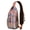 Vintage Checker, variant on Indian Paisley Sling Backpack – Boho Floral Crossbody Daypack, Lightweight Anti-Theft Travel Bag with Adjustable Strap & Multi-Pocket Design