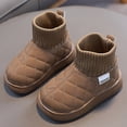 thumbnail image 3 of Viluyesy Girls Ankle Boots Fleece Lined Winter Warm Comfortable Shoes Kids Snow Boots Khaki Size 9.5 Toddler, 3 of 10