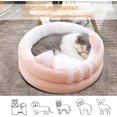thumbnail image 4 of Cama para gatos con cueva para gatos, tienda de campaña lavable para gatos y perros, cama para perros de invierno, nido para mascotas para gatos, gatitos, cachorros, cómodo cojín para gatos con base, 4 of 5