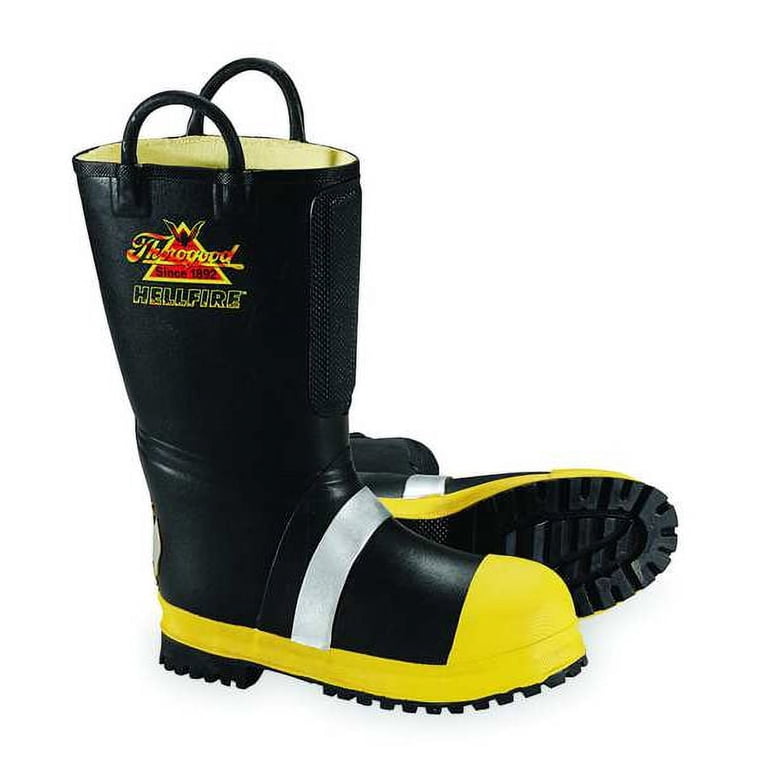 LION by Thorogood Firefighting Boots Rubber Steel toe NFPA Sz Mens 7, Womens 9 LION by Thorogood Hellfire Rubber Insulated Firefighting  main image 4