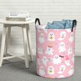 thumbnail image 6 of ZICANCN Laundry Basket Organizer, Cute Pink Ghost Creepy Boo Collapsible Hamper for Bathroom Bedroom Laundry Room, Medium Size, 6 of 7