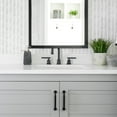 thumbnail image 3 of WOWOW Two Handles Widespread 8 inch Bathroom Faucet Black 3 Pieces Basin Faucets, 3 of 13