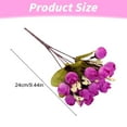 thumbnail image 3 of Purple Artificial Roses， Outdoor Artificial Flowers Colorful Flower Camellia 6Pcs with Stem Realistic Rose Wedding Home Table Centerpiece Floral Rose, 3 of 9