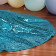 thumbnail image 2 of Christmas Tree Skirt 36Inch Turquoise Sequence Christmas Tree Skirt Sequin Tree Skirt Christmas Decor Home Decor Aqua Blue Tree Skirt Personalized -0913S, 2 of 7