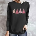 thumbnail image 2 of Oalirro Pink Christmas Tree Top for Women T-Shirts Long Sleeve Holiday Tee Xmas Gift Shirt, 2 of 5