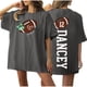 thumbnail image 1 of Tops Cortos para las Mujeres, Doble Cara Impreso Cuello Redondo Gota Hombro Camiseta, Top Estirable Casual, 1 of 5