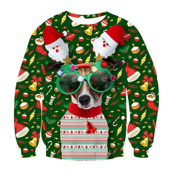 Jamsmile Toddler Boys Christmas Sweatshirts Autumn Winter Crewneck Sweatshirts Long Sleeve Graphic Pullover Party Tops Holiday