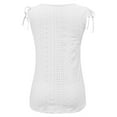 thumbnail image 5 of BJUTIR Summer Female Womens T-Shirts Loose U Neck Sleeveless Tops Casual Pure Color Pleated Eyelet Shirts Vest Blouse, 5 of 8