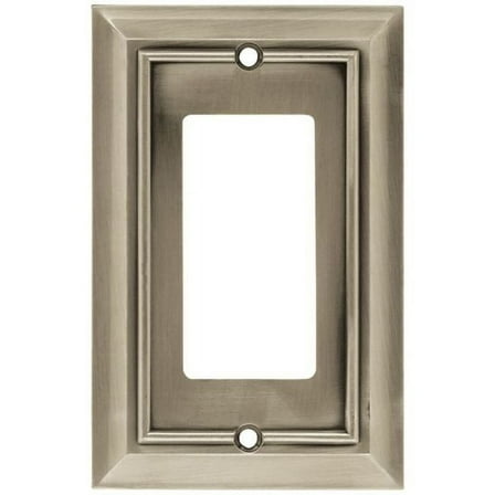 Brainerd W10244-SN Satin NIckel Architect Single GFCI Outlet Cover Plate
