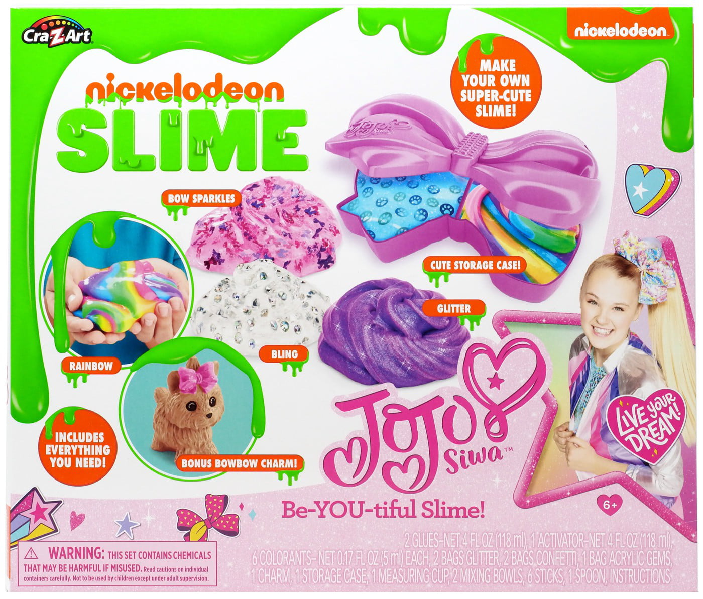 Cra-Z-Art Nickelodeon JoJo Siwa Slime Making Kit Mix And Create Super Cute Slime 