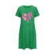 thumbnail image 5 of Camisón corto de talla grande para mujer, camisón de manga corta con estampado de pecho a la moda, camisón para mujer, 5 of 7