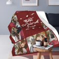 thumbnail image 4 of Personalised Photo Blankets Custom Picture Throw Blanket Fathers Day Birthday Anniversary Memorial Gifts for Adults Men, Dad Boyfriend Husband Grandpa Family, 4 of 5