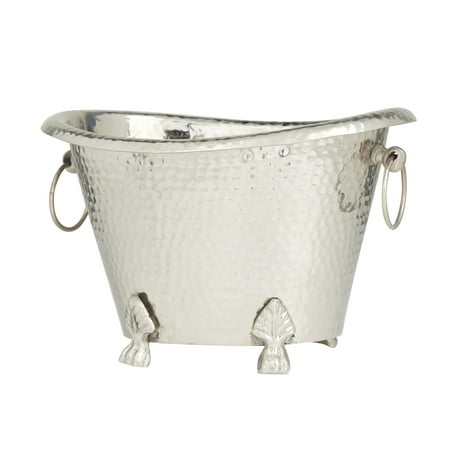 

DecMode Oval Aluminum 6 Bottles Silver Ice Bucket