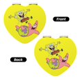 thumbnail image 2 of Zufioo SpongeBob SquarePants for Portable Pocket Makeup Mirror, Foldable Handheld Magnifying Beauty Mirror Suitable for Wallet Handbag for Women-Heart Shape, 2 of 9