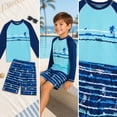 thumbnail image 5 of iXtreme Boys Rash Guard Set - 2 Piece Quick Dry Long Sleeve Swim Shirt and Boys Swim Trunks, 5 of 7