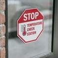 thumbnail image 3 of Stop Temperature Check Station (5 Pack) 6 inch X 6 inch Octagon Vinyl Label Decal Sticker Weather Resistant, UV Protected for Workplace, Private Property, and Construction Site, Made in, 3 of 5
