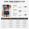 thumbnail image 6 of Lsque Blue Black Plaid Pattern High Waisted Biker Shorts for Women-Tummy Control Fitness Athletic Workout Running Yoga Gym Shorts,Moisture-Wicking-, 6 of 9
