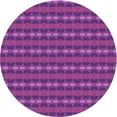 thumbnail image 1 of Ahgly Company Indoor Square Patterned Dark Magenta Purple Area Rugs, 3' Square, 1 of 6