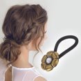 thumbnail image 5 of Unique Bargains Elegant Button Hair Tie Hairdo Clip for Women 5Pcs Round Cross Pattern, 5 of 7
