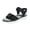 Black, variant on Black Color Women'S Flat Sandals Open Toe Round Toe Elastic Strap Casual Summer Soft Sole Slip On Shoes Black Size 5.5