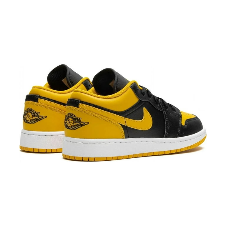 Big Kid's Jordan 1 Low Black/Yellow Ochre-White (553560 072