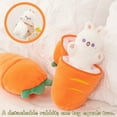 thumbnail image 2 of Cute Carrot Rabbit Plush Toy Stuffed Creative Into Fruit Transform Cuddly Bunny Doll Birthday Gift, 2 of 8