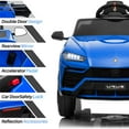 thumbnail image 4 of Lamborghini Urus 12V Electric Powered Ride on Car Toys for Girls Boys, Red Kids Electric Vehicles Ride on Toys with Remote Control, Foot Pedal, MP3 Player and LED Headlights, CL61, 4 of 10