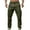 Army Green, variant on Plebaso Mens Cargo Pants Elastic Waist Trousers with Drawstring Lightweight Outdoor Casual Pocket Pants