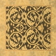 thumbnail image 1 of Ahgly Company Indoor Square Abstract Brown Modern Area Rugs, 6' Square, 1 of 4