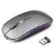 thumbnail image 1 of Ratón inalámbrico Bluetooth KANMABPC, recargable, silencioso, gris, 1 of 7
