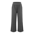thumbnail image 6 of Yoga Pants Women, Prolriy Womens Stretchy Flare Trousers Petite Lightweight Pull on Slacks with Pockets Women's Pants Dark Gray S, 6 of 7