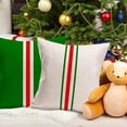 thumbnail image 2 of Modern Christmas Pillow Covers 16x16 Inch Xmas Geometric Pillow Cover Red Green Decorative Pillow Cases Cotton Linen Watercolor Home Sofa Cushion Cover Set of 4 Decoration (Line 4pcs), 2 of 6