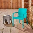 thumbnail image 2 of Strata Furniture Alissa Weatherproof Polypropylene Chair in Teal Blue (Set of 2), 2 of 4