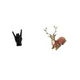 thumbnail image 6 of CarpNettore Rock Hand Gesture Reindeer Statue Hand Sign Elk Sculpture Creative Finger Deer Ornament Sculpture for Apartment Bedroom Restaurant Living Room Office Farmhouse Decor, 6 of 8