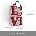 thumbnail image 3 of Bingfone Buffalo Plaid Love And Gnome Laundry Hamper,Large Canvas Fabric Lightweight Storage Basket Toy Organizer Dirty Clothes Collapsible, 3 of 6