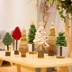 thumbnail image 3 of Farfi Árbol de Navidad de Escritorio Mano de Obra Fina Sin Olor Estilo navideño Decoración Hecha a Mano de Tacto Suave Decoración de Mesa de árbol de Navidad portátil 3D para Navidad, 3 of 5