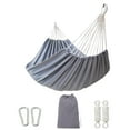 thumbnail image 2 of Anckoeil 59"×78.7" Garden Hammocks Comfortable Fabric Hammocks with Tree Straps for Hanging Sturdy Hammocks Up To 660lbs Portable with Travel Bag for Camping Outdoor, 2 of 4