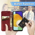 thumbnail image 5 of SaniMore Wallet Case for Samsung Galaxy A04E, Vintage PU Leather Case Card Slots Cash Pocket Stand Feature Magnetic Closure Anti-drop Shockproof Full Body Protective Case for Galaxy A04E, Red, 5 of 9