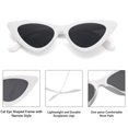 thumbnail image 3 of Gafas de sol LIKSMU de ojo de gato para mujer con montura blanca, 3 of 6