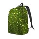 thumbnail image 1 of Balery Green Glitter Sparkle Mochila Clásica Impresa Básica para Viaje, Mochila Escolar Resistente al Agua, Mochila de Lona con Correas Ajustables-Medium, 1 of 5