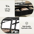 thumbnail image 6 of 39.4" Oval Lift Top Coffee Table with Hidden Storage Compartment - Black, 6 of 8