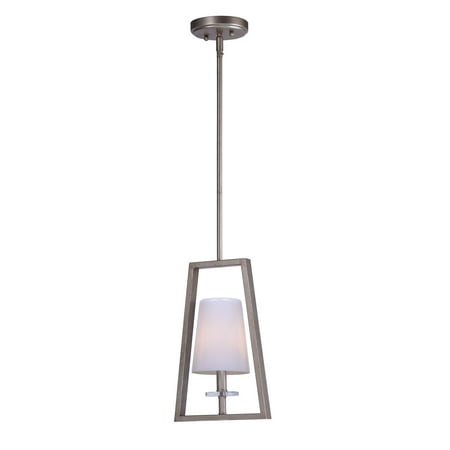 - Mini Pendants 1 Light Bulb Fixture With Platinum Dusk Finish Metal and Glass Material CA Bulbs 9 inch 60 Watts