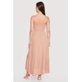 thumbnail image 3 of Women's Gauze Knit Keyhole Detail Side Slit Tiered Midi Dress, 3 of 3